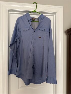 Ariat Men's Blue Long-Sleeve Button-Down Shirt